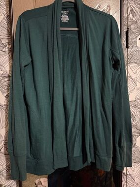 tek gear dark green open-front women's cardigan